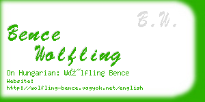 bence wolfling business card